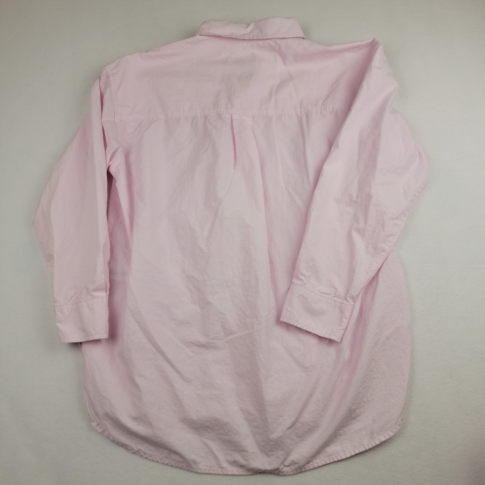 Universal Thread Womens Pink Oversized Fit Cotton Button Down Shirt Size L - Picture 2 of 11